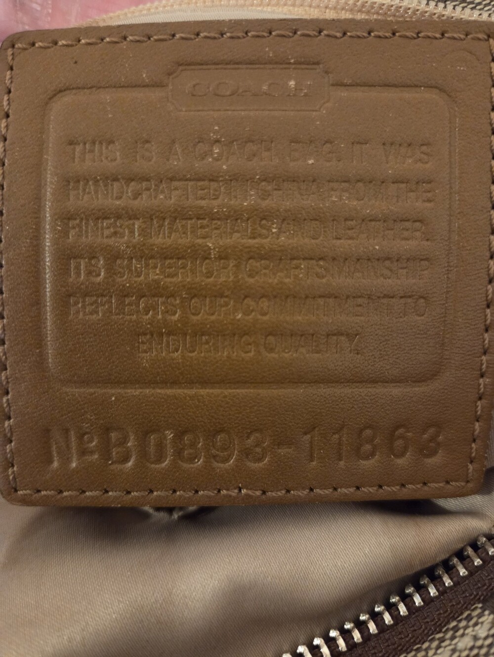 Coach Brown Signature Canvas Shoulder Bag with Wallet - Picture 4 of 5